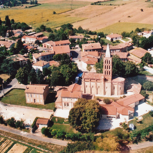 Vue du ciel, AVANT, sans la salle du conseil attenante à la mairie ni l' ALAE
