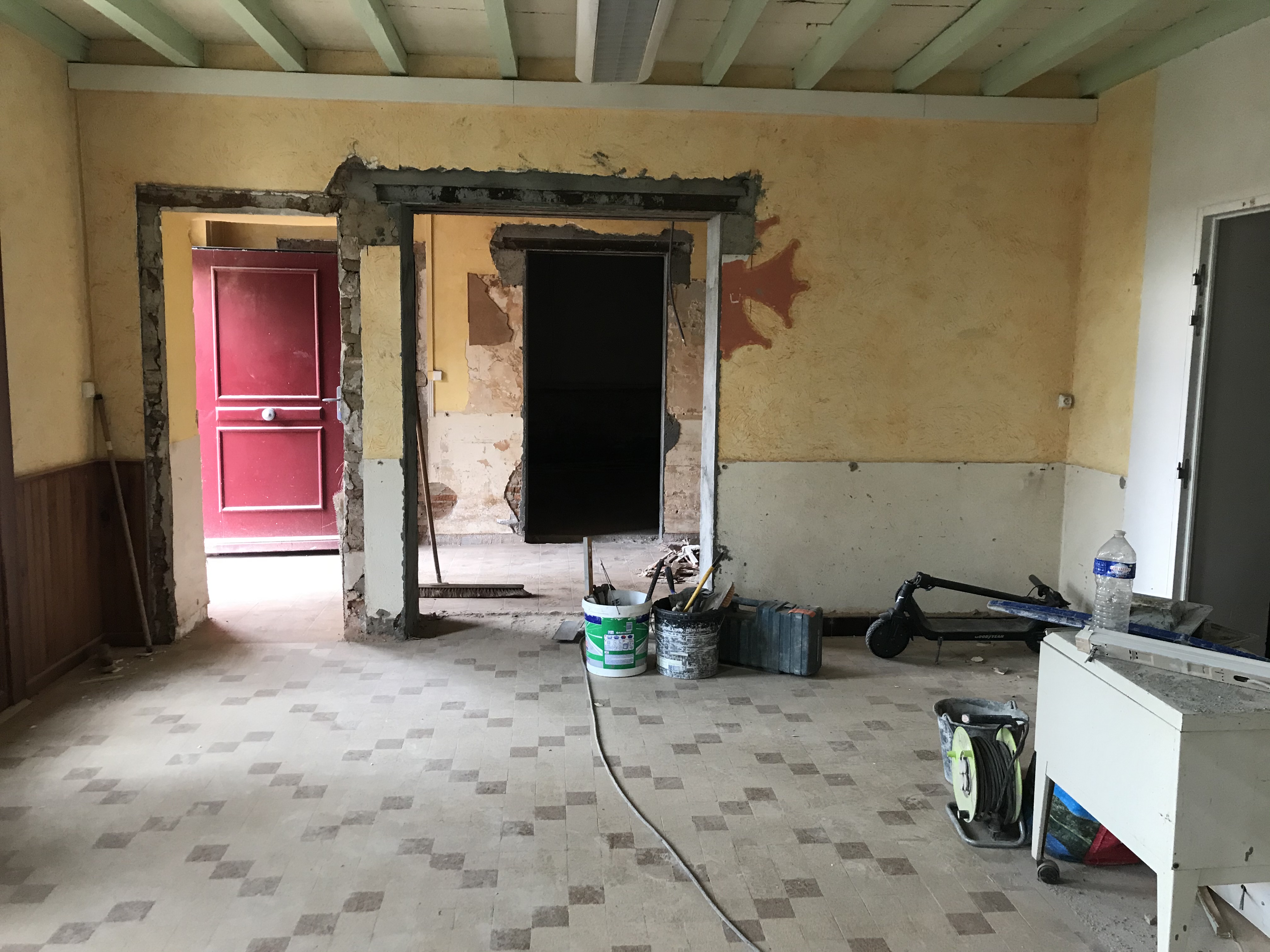 Pendant les travaux 
La future salle "Tolosane" dans la maison des associations